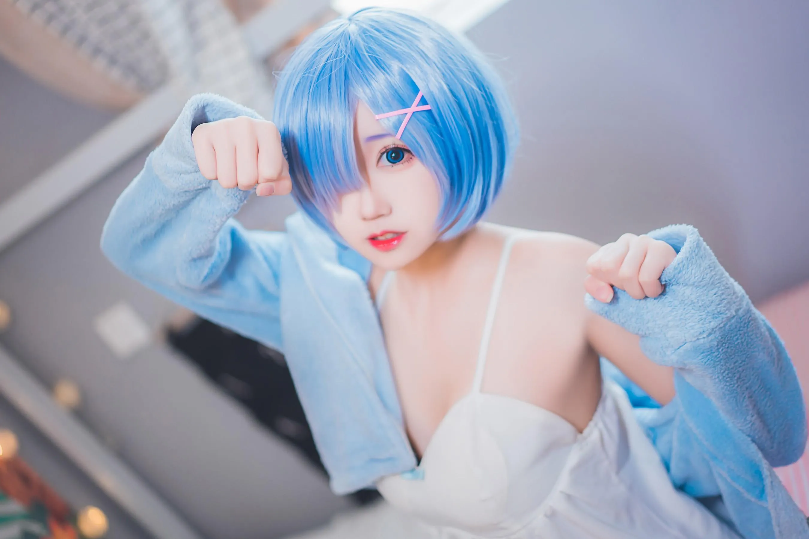 猫君君_MaoJun – NO.23 雷姆猫耳睡衣 [29P]插图